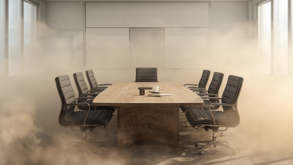 Boardroom of a business appointing a new CFO under pressure